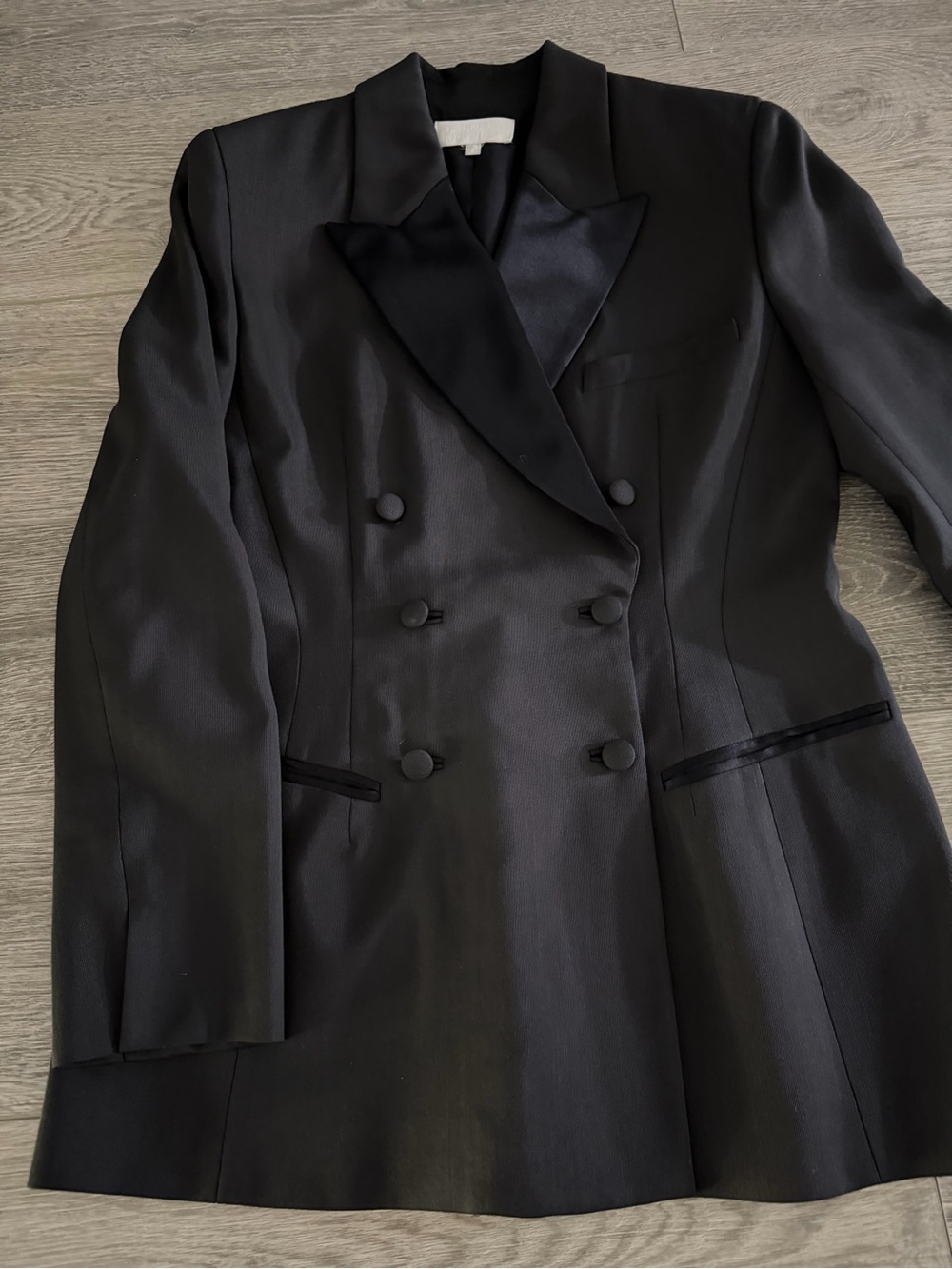 Double-Breasted Black Women's Tuxedo Suit